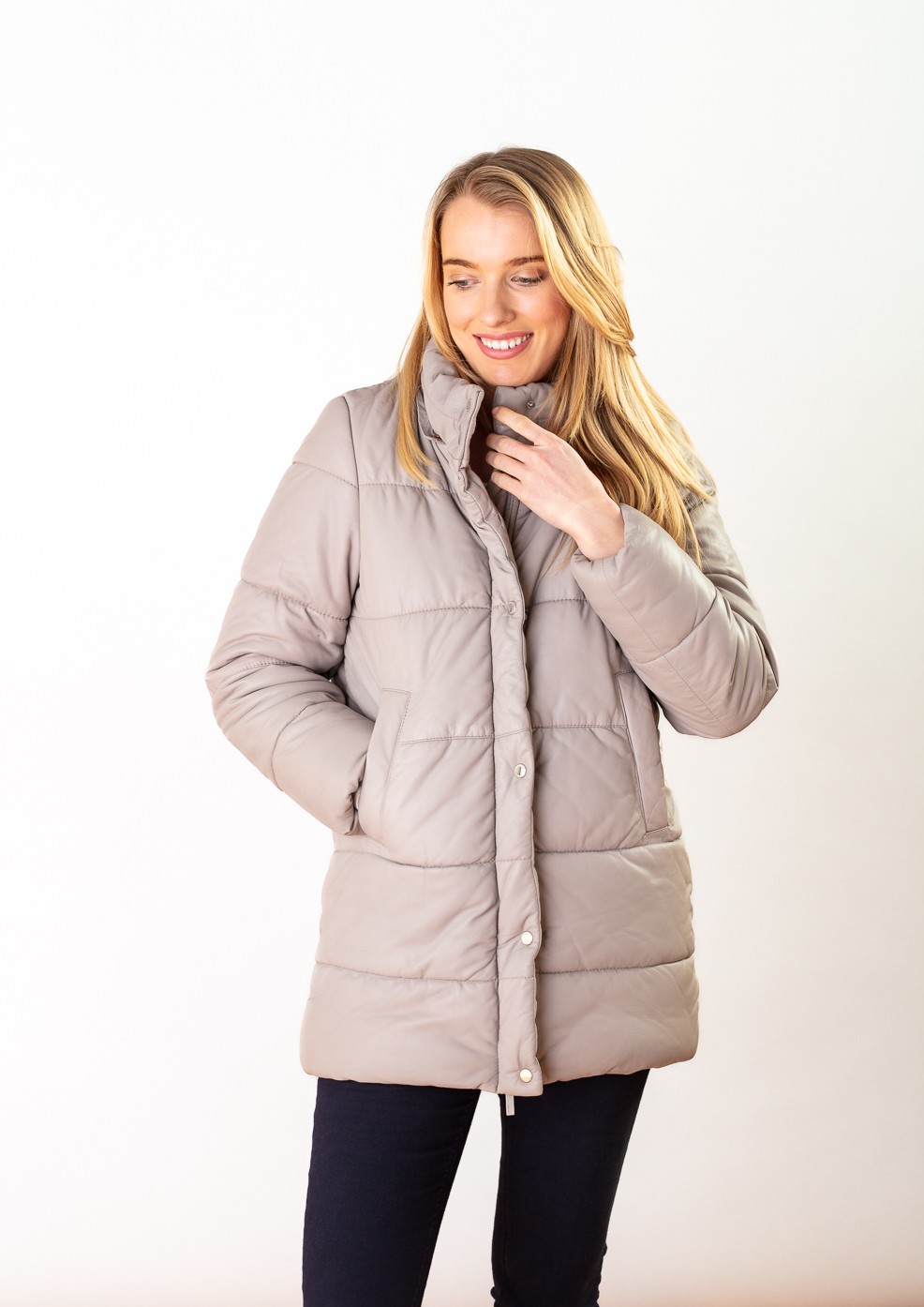 Putty Leather Parka iv